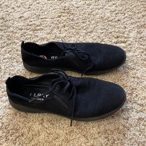 Sperry black felt topsiders